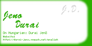 jeno durai business card